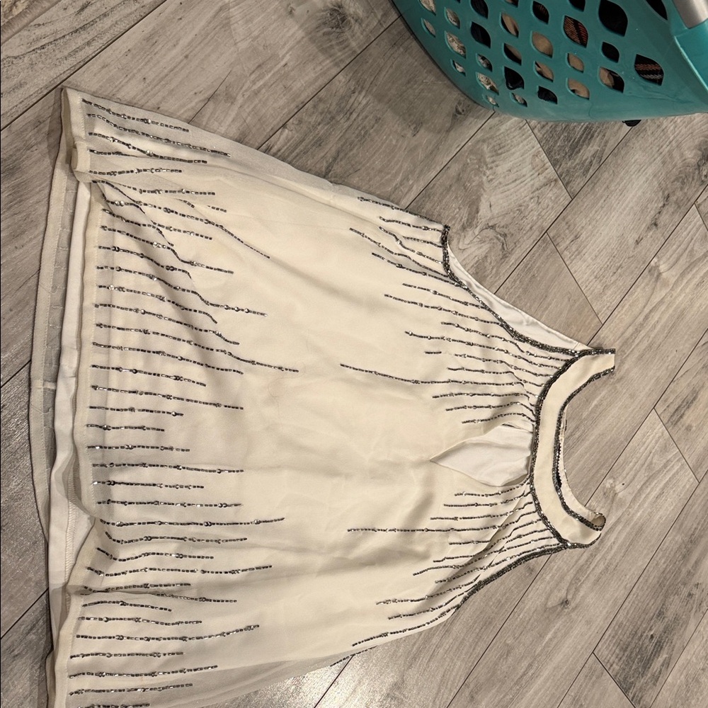 BKE Cream and Black Tank Top